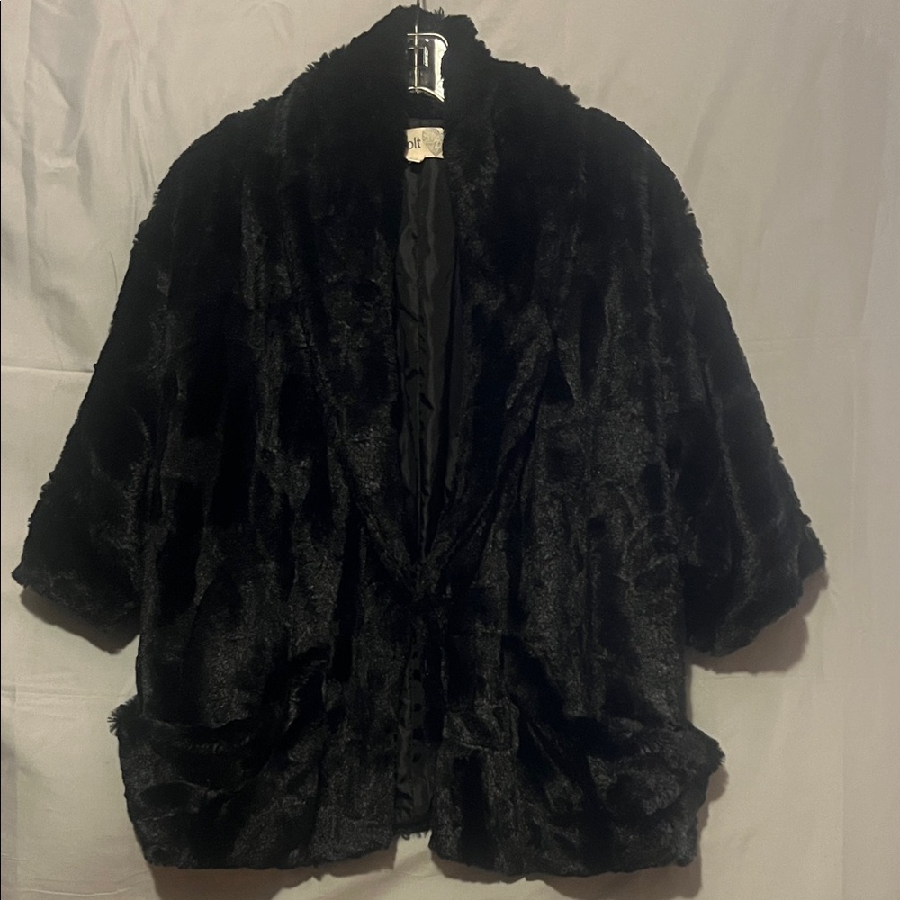 Jolt Black Faux Fur Jacket